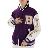 Retro Bomber Jacket Letter Embroidery 2021 Autumn Men Women Street Loose Wild Baseball Uniform Jacket Couple Y2k