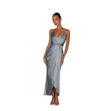 Fongt Spring And Summer Women's New Fashion Solid Color Suspension French High-End Dresses