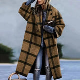 Women's Thick Warm Wool Blends French Style Elegant Long Coats Jackets Overcoats Female Oversized Women Winter