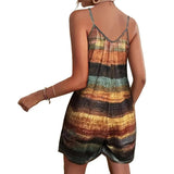 Fongt Women's Clothing Large Print Casual Sleeveless Loose Broad Leg Trousers Plus-Size Women's Clothing