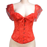 Fongt Girded Body Dress Retro Collar Collar Girded Corset Bras Shaped Black Lady