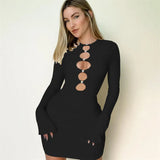 Sleeve Pink Bodycon Mini