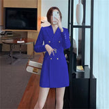 Fongt And Autumn High-Grade Thin 2025 Wind Coat Women's Long Spring And Autumn New Double Row Buckle Long Suit Coat