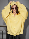 Fongt Loose Solid Color Sweater Coat Woven Autumn And Winter New Street Trend Casual Lazy Woman