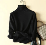 Turtleneck Sweater Women Big Size 4XL Imitation Mink Lined Pullover Thicken Warm Knit Tops Soft Slim Knitwear Jumper