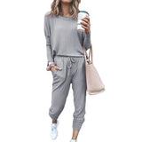 Fongt Multi-Color New Women's Loose-Fitting Long-Sleeved Casual Suit