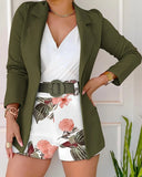 Fongt New Casual Fashion Suit Small Suit Women's Clothing With Belt