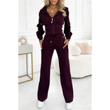 Fongt And Autumn 2025 New Hooded Zipper Jacket Tight Jacket Fashion Two Sets