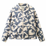 Fongt Women's Explosive Printing Cotton Zip-On Cotton Clothes - High Quality Of All-Round Pressure Glue