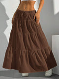 Fongt Wish Spring And Summer Women's Dress Half-Dress Skirt Strap Splicing Big Swing Skirt Loose Long Dress Large Size Women's Clothing