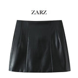 Fongt Homemade New Women's Clothing Fashion Pure Leather Short Dress 2334323