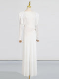 Fongt Design Dress Women 2025 Spring And Autumn New Folded Kinesi Advanced Long Sleeve Long
