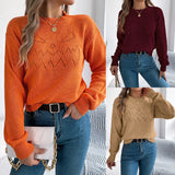 Shooting 2025 Solid Color Hollow Lantern Long-Sleeved Jacket Sweater Halloween Women's