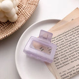 Square Geometric Frosted Hair Claws Clamps Acetate Hairpins Women Hollow Out Ponytail Clips Makeup Styling Tools