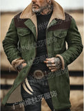 Fongt Autumn And Winter Men's Coat Velvet Jacket Multi-Pocket Zipper Coat