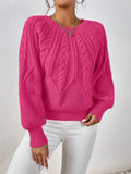 Fongt 2025 New Solid Color Collar Long-Sleeved Jersey Elegant Loose Sweater Woman