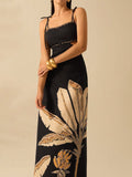 Fongt Spring Summer New Women's Black Bare Back Sling Skirt