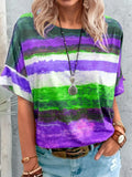 Fongt Women's Clothing 2025 New Summer Gradient Girl Short-Sleeved T-Shirt