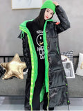 Degrees Winter Thick Warm Parkas Coat Women Down Jacket Female Loose Cotton Long Hooded Down Jacket Windproof Coat