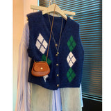 Fongt Lingite V-Neck Knitted Vest Women's New Autumn 2025 Shawl Outside The Top Loose Vest