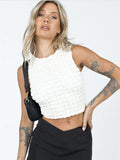 Top White Crop Top Women O Neck Stunning Stacked Corset Top Solid Skinny Basic Camisoles Sleeveless Streetwear Y2K