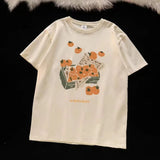Graffiti Art Short-sleeved T-shirt For Women Summer New Casual Loose Top-Outfit