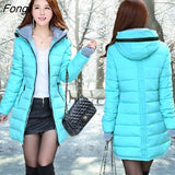 wholesale waterproof Autumn Winter fashion casual women overcoat warm jacket thick long Lady Coats female warm