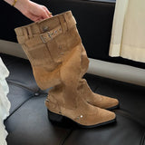Fongt Boots Children Summer With Skirts Thin Velvet Boots Xinjiang Trousers Pile Boots