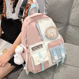 Macaron College Backpacks Women Candy Color Drawstring Schoolbag for Teenage Girls Laptop Backpack Kawaii Student Book