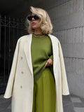 Fongt And Winter Explosion Of Women's Knitted Shirt Round-Neck Solid Color Loose Sweater