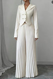 Fongt Women's New Suit Fashion 100-Folded Skirts Two Sets Of Trousers Suit Women