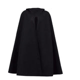 Style, High Quality, Autumn And Winter, New Solid Color, Medium And Long Style Hooded Cloak, Shoulder Cloak-Outfit