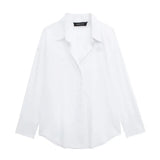 Fongt 2025 Women's Silk Shirt Loose Spring Casual Street Fashion