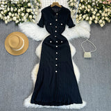 Fongt Small Fragrant High-End Hollow Wood Ear Lace Crate Trim Slimming Knitted Dress Fashion