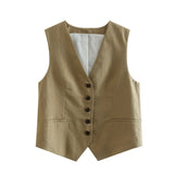 Vest 9929321 High Waist Casual Shorts 9929221 Suit-Outfit