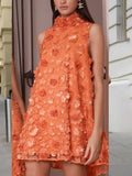 Fongt Sweet Style Dress Women 2025 Spring And Summer New Fresh Pearl Flowers Splicing Design Short