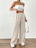 Fongt Wish Summer Bursts Of Slacks Loose Pockets Tight Leg Trousers Women