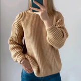 Loose Autumn Sweater Women 2020 New Korean Elegant Knitted Sweater Oversized Warm Female Pullovers Fashion Solid