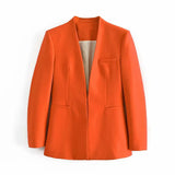 New Multi-Color Solid-Color Slimming Simple Leisure Suit Jacket 2274773-Outfit