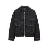 Fongt 2025 New Set Jacket Jacket Denim Effect Folding Trousers Design Sense