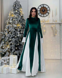 Fongt Autumn New Women's Fashion Hit Color To Receive The Waist Swing Dress