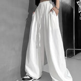 Harajuku Jogging Sweatpants Women Korean Style Loose White Sports Pants Oversize Kpop Black Joggers Wide Leg Trousers