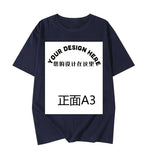 Fongt Pattern Printed T-Shirt Small Batch Order Stable Short Sleeve Top Shirt