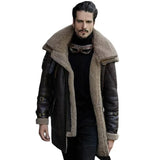 Fongt Winter New Imitation Leather Velvet Men's Coat Station Explosion Thick Coat Black Five