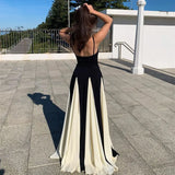 Fongt Women's Fall 2024 New Fashion Temperament Elegant Sexy Royal Sister Slim Bump Color Halter