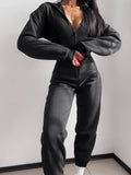 Fongt Knitted Qiu Force Spleet Machine Wind Solid Zipper Sports With Hat Repair Sexy Autumn And Winter Woman