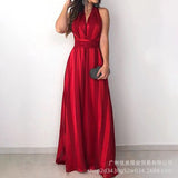 New Wish Spring And Summer Striped Straps V-Collar Sexy Evening Dress Women's Spot-Outfit
