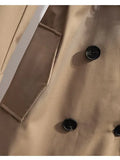 Fongt Style Wind Wind Wind Wind Coat 2025 New Female Korean Version Of Loose Suit Collar Fashion Long Double Row Buckle Waist Coat