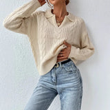 Fongt Autumn And Winter New V-Neck Spliced Knitted Shirt Women's Jacket Leopard Print Women's Sweater