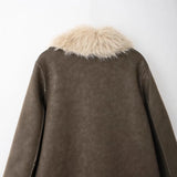 Fongt The Autumn Of 2025, Women's Clothing Double-Sided Wears Long Coat Coat Large Collar